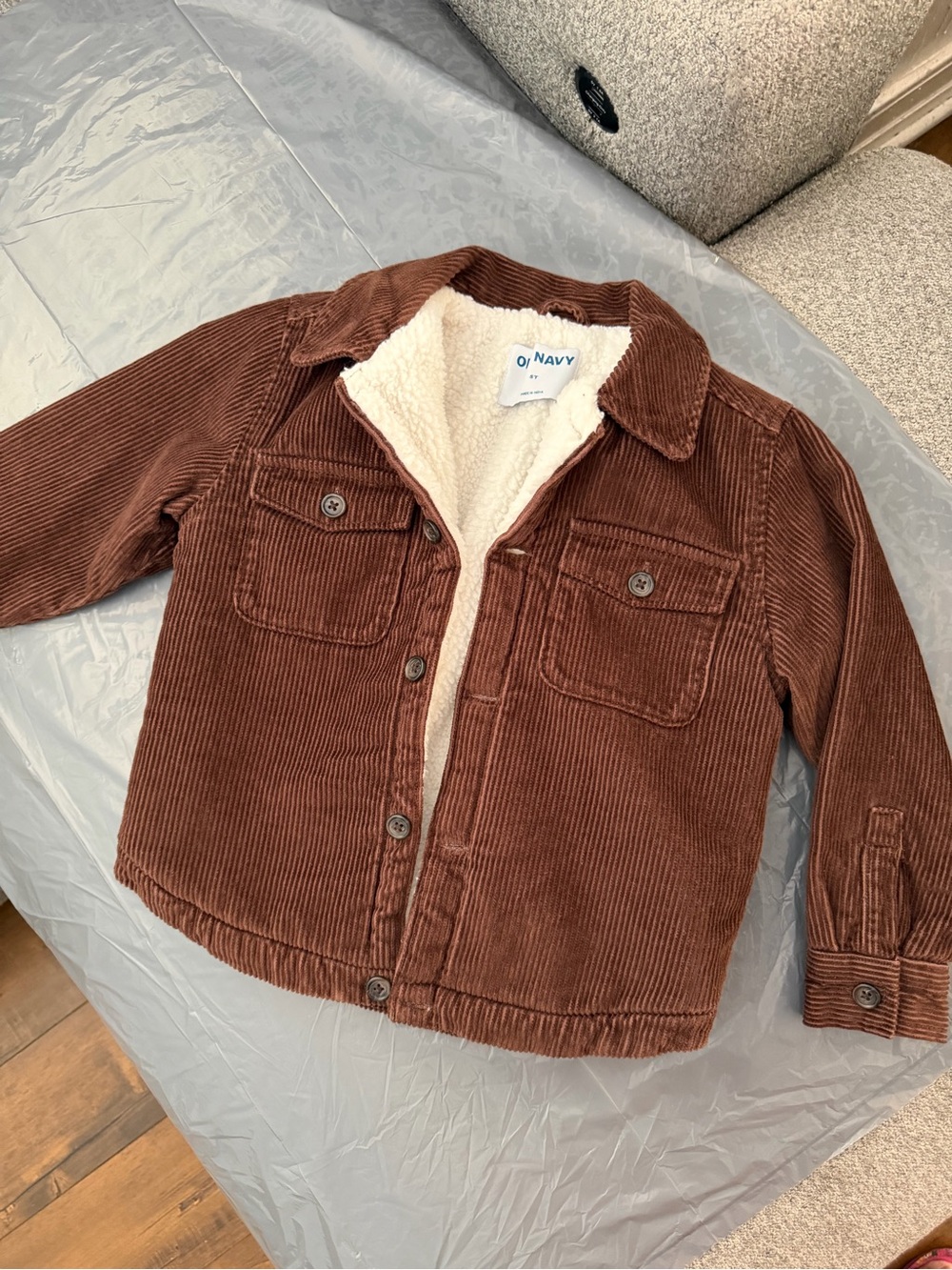 Old Navy Kids Brown Corduroy Sherpa Jacket